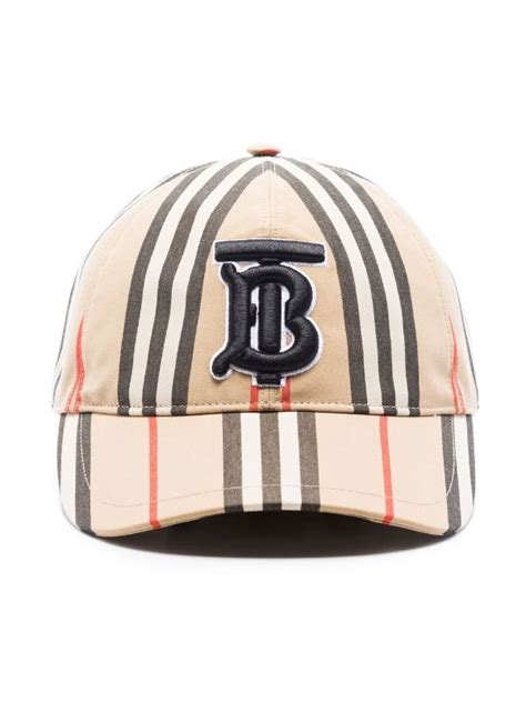 tb burberry cap|Burberry monogram hat sz large.